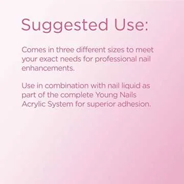 Young Nails Acrylic Core Powder - Self-Leveling Acrylic Nail Powder, Clear Nude Pink White Acrylic Powder for Nail Extenstion, Professional Grade, Superior Adhesion, Color - Clear, 85g