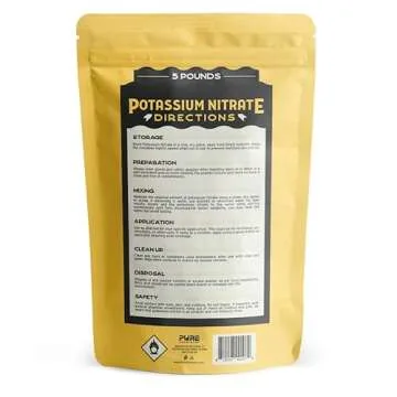 Ecoxall Prilled Potassium Nitrate Powder - 5 lb - 99% Pure - Ideal for Lawn Care and Stump Removal