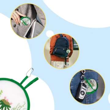 3 Styles Flower Round Foldable Hand Fan Japanese Foldable Fan Style Handheld Foldable Compact Cooling Fans,Round Folding Fan for Outdoor Games,Xmas Decoration,Festival,Party Favors,Travel,Events