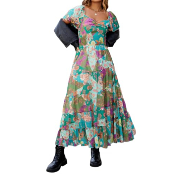 ABYOVRT Women Floral Maxi Dress for Stylish Comfort