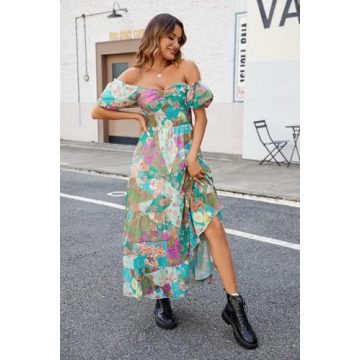 ABYOVRT Women Floral Maxi Dress for Stylish Comfort