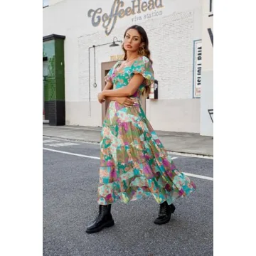 ABYOVRT Women Floral Maxi Dress for Stylish Comfort