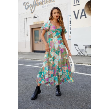 ABYOVRT Women Floral Maxi Dress for Stylish Comfort