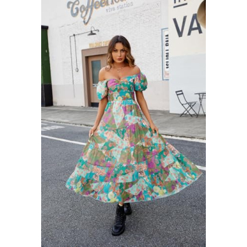 ABYOVRT Women Floral Maxi Dress for Stylish Comfort