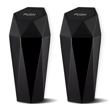 JUSTTOP Car Trash Can with Lid, Compact and Stylish