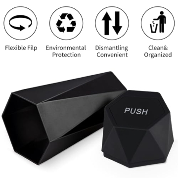 JUSTTOP Car Trash Can with Lid, Compact and Stylish