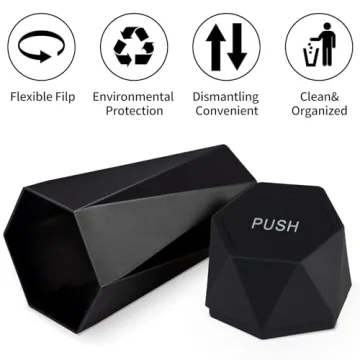 JUSTTOP Car Trash Can with Lid, Compact and Stylish