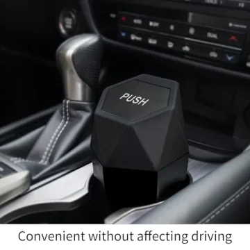 JUSTTOP Car Trash Can with Lid, Compact and Stylish