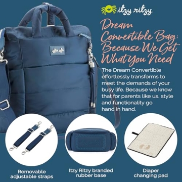 Itzy Ritzy Dream Convertible Diaper Bag for Chic Parents