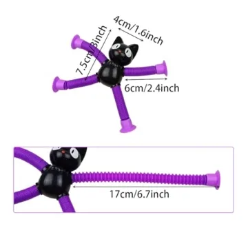 Halloween Black Cat Suction Cup Pop Tubes for Kids Gifts
