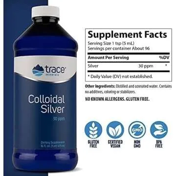Trace Minerals Colloidal Silver - Liquid Mineral Supplement with Super-Oxygenated Colloidal Silver -...