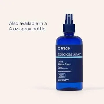 Trace Minerals Colloidal Silver - Liquid Mineral Supplement with Super-Oxygenated Colloidal Silver - Immunity & Overall Health Support - Highly Absorbable Supplement - 16 fl oz (About 48 Servings)