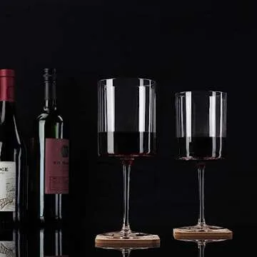 G Francis Square Wine Glasses Set of 4 - Unique Design