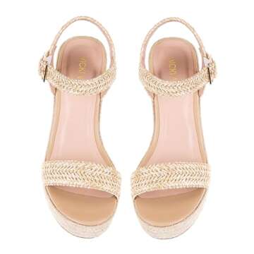 VICKI·VICKI Women's Stylish Wedge Sandals - Size 8