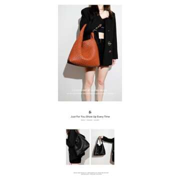 Yukograss Large Sliver Woven Handbag for Women Knotted Woven Leather Bag Small Clutch Purse Dumpling Bags