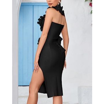 Stylish One Shoulder Wedding Guest Dress by houstil