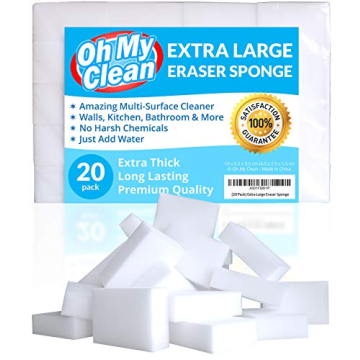 (20 Pack) Extra Large Eraser Sponge - Extra Thick, Long Lasting, Premium Melamine Sponges in Bulk - ...