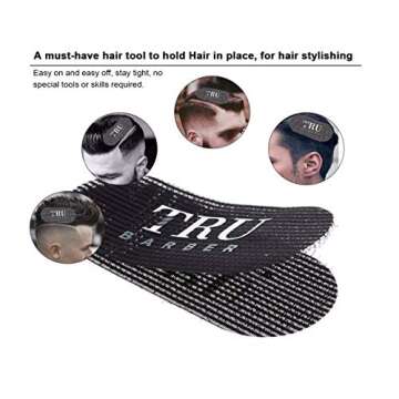 TRU BARBER HAIR GRIPPERS ® 3 COLORS BUNDLE PACK 6 PCS for Men and Women - Salon and Barber, Hair Clips for Styling, Hair holder Grips (Red/White/Black)