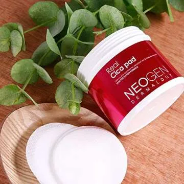 DERMALOGY by NEOGENLAB Real Cica Pad - Restores Skin Barrier Soothes Gently Exfoliates & Cleanses (Cica Micellar Pad)