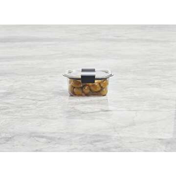 Rubbermaid Brilliance Food Storage Container, Small, 1.3 Cup, Clear 1991155