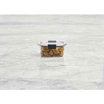 Rubbermaid Brilliance Food Storage Container, Small, 1.3 Cup, Clear 1991155
