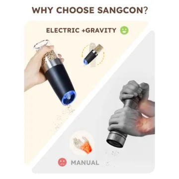 Sangcon Gravity Electric Grinder with LED Light & Adjustable Coarseness