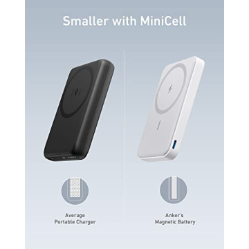 Anker 622 Magnetic Battery (MagGo), 5,000mAh Foldable Magnetic Wireless Portable Charger with Stand and USB-C Port (On The Side), Magsafe-Compatible for iPhone 16/15/14/13 Series