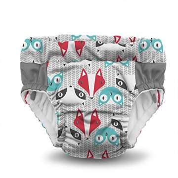 Kanga Care Lil Learnerz Reusable Swim and Toilet Training Pants (Small - Clyde & Platinum)