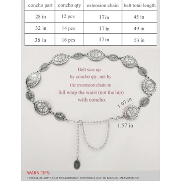 TOPACC Western Metal Belt for Women - Perfect for Concerts