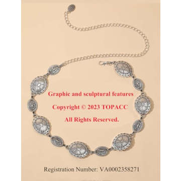 TOPACC Western Metal Belt for Women - Perfect for Concerts