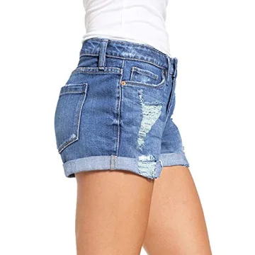 luvamia High Waisted Women’s Denim Shorts - Lapis Air Style
