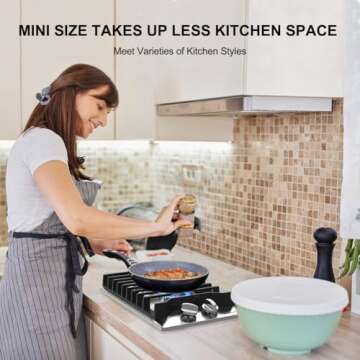 12-Inch Thermomate Gas Cooktop with 2 Burners