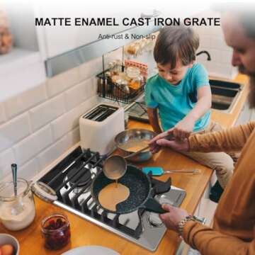 12-Inch Thermomate Gas Cooktop with 2 Burners