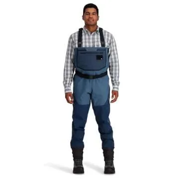 Simms Men's Freestone Stockingfoot Chest-High Fishing Waders - Durable, Breathable, Performance-Driven Waterproof Waders, Midnight (Medium 9-11 Foot)