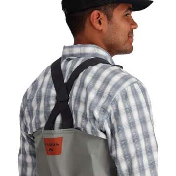 Simms Men's Freestone Stockingfoot Chest-High Fishing Waders - Durable, Breathable, Performance-Driven Waterproof Waders, Midnight (Medium 9-11 Foot)