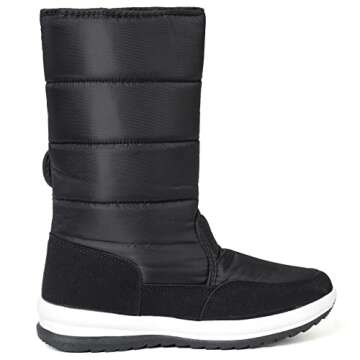 AUSLAND Women's Mid-Calf Snow Boots Black 9.5US 40EU