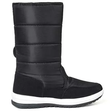 AUSLAND Women's Mid-Calf Snow Boots Black 9.5US 40EU