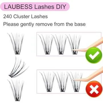 20D Cluster Lashes Mixed Tray - DIY Eyelash Extensions