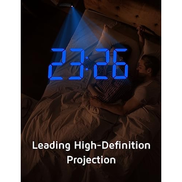 GOLOZA Projection Alarm Clock with Adjustable Brightness