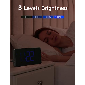 GOLOZA Projection Alarm Clock with Adjustable Brightness