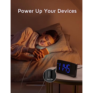 GOLOZA Projection Alarm Clock with Adjustable Brightness