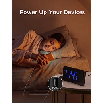 GOLOZA Projection Alarm Clock with Adjustable Brightness