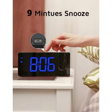 GOLOZA Projection Alarm Clock with Adjustable Brightness