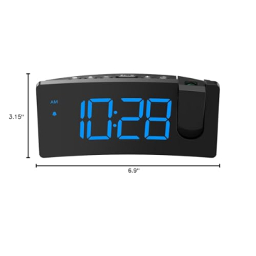 GOLOZA Projection Alarm Clock with Adjustable Brightness