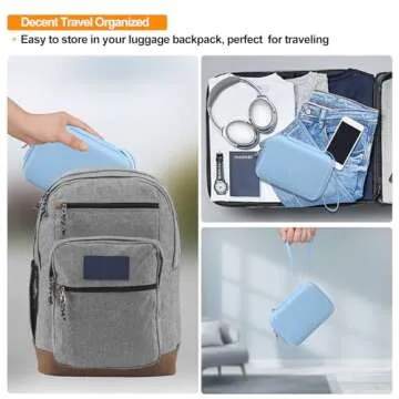 Elonbo 4K Digital Camera Carrying Case for Femivo/VETEK/IWEUKJLO/VJIANGER/WIKICO/Saneen/OIEXI 4K 48MP Vlogging Camera, Travel Compact Camera Storage Cover Organizer Holder, Blue