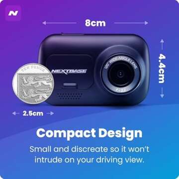 Nextbase 122 Dash Cam 720p HD Recording & Safety Features