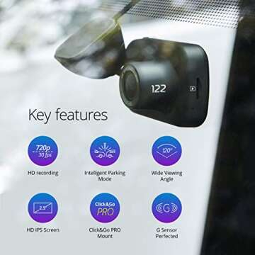 Nextbase 122 Dash Cam 720p HD Recording & Safety Features