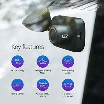 Nextbase 122 Dash Cam 720p HD Recording & Safety Features