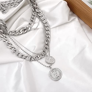 Trendy golden layered necklaces for stylish women