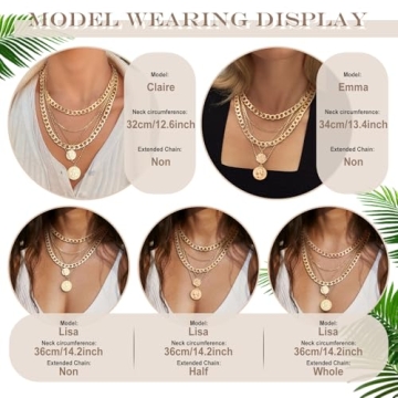 Trendy golden layered necklaces for stylish women